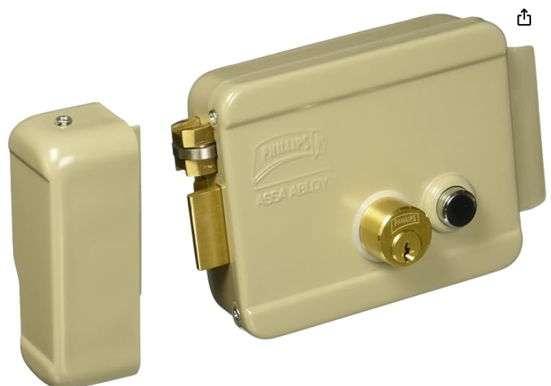 Chapa Philips Eléctrica con Boton /3419 - clave 321DCBI