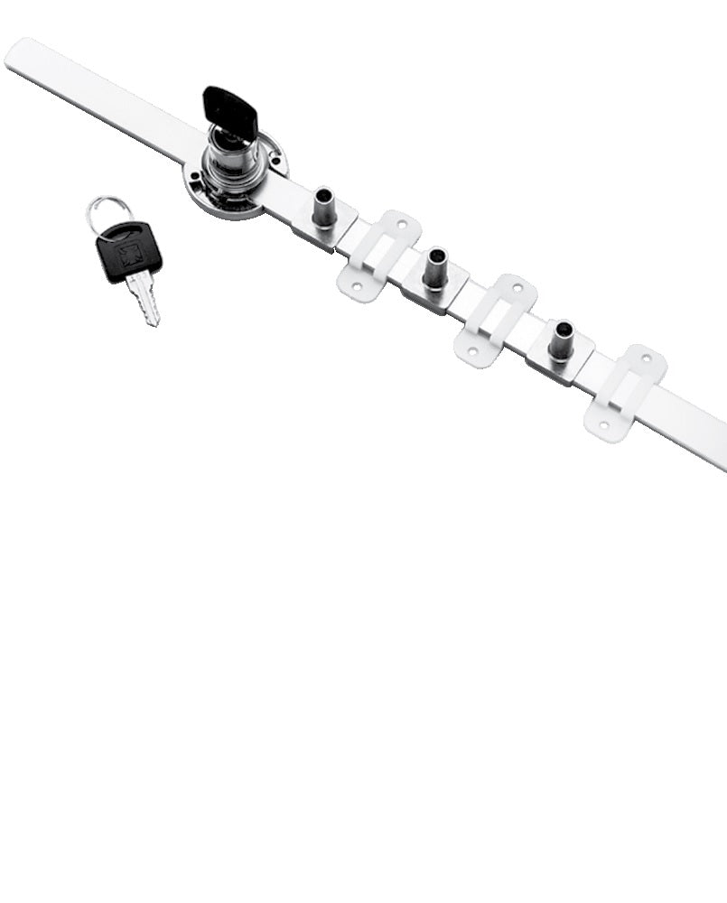 79-36 Sistema Cerradura Lateral Múltiple para 3 Cajones de Altura Variable Niquel 120cms