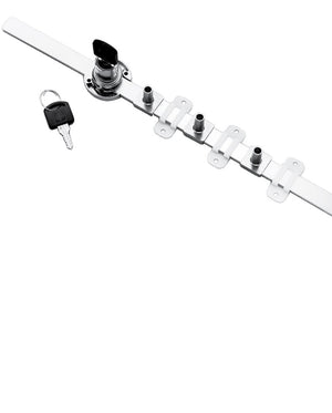 79-36 Sistema Cerradura Lateral Múltiple para 3 Cajones de Altura Variable Niquel 120cms