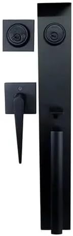 CHAPA PARA PUERTA PRINCIPAL  ESTOCOLMO LLAVE- LLAVE  ACABADO NEGRO 81857