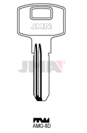 Llave de Alta Seguridad JMA AMG-8D — clave AMG-8D