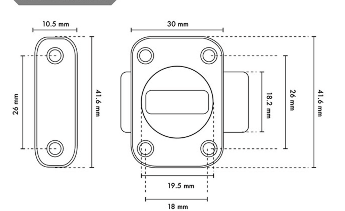 Pasador ETC para Mampara Chico 40 MM