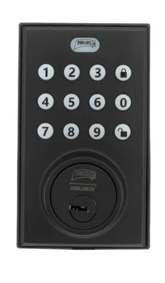 Cerradura electronica diigtal llave de puntos y clave Acabado Negro PCD265