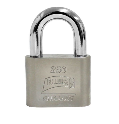 Candado Phillips de Titanio Cuerpo 50 MM Gancho Corto de Seguridad 250 - 250T | Todo Para El Cerrajero